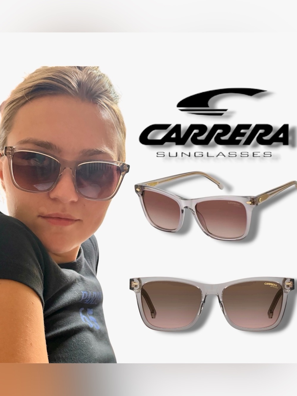 Carrera 3001/S square-frame sunglasses Color Code: KB7 HA UV Protection NWT